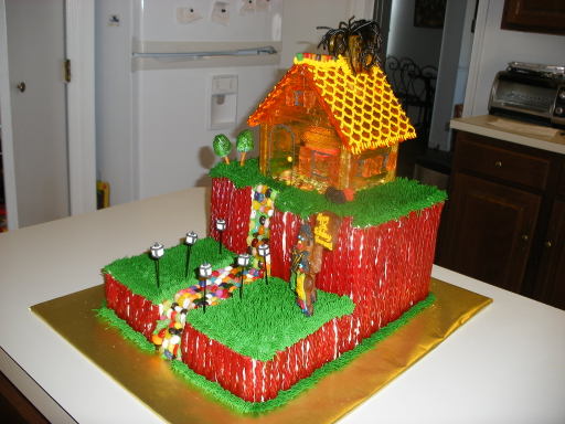 candy house cake