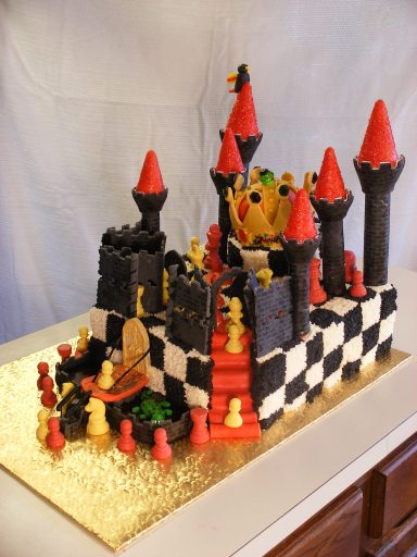 Chess castle cake